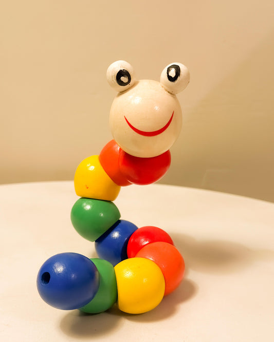 🐛 Wooden Baby Caterpillar – Fine Motor Skills Training Toy