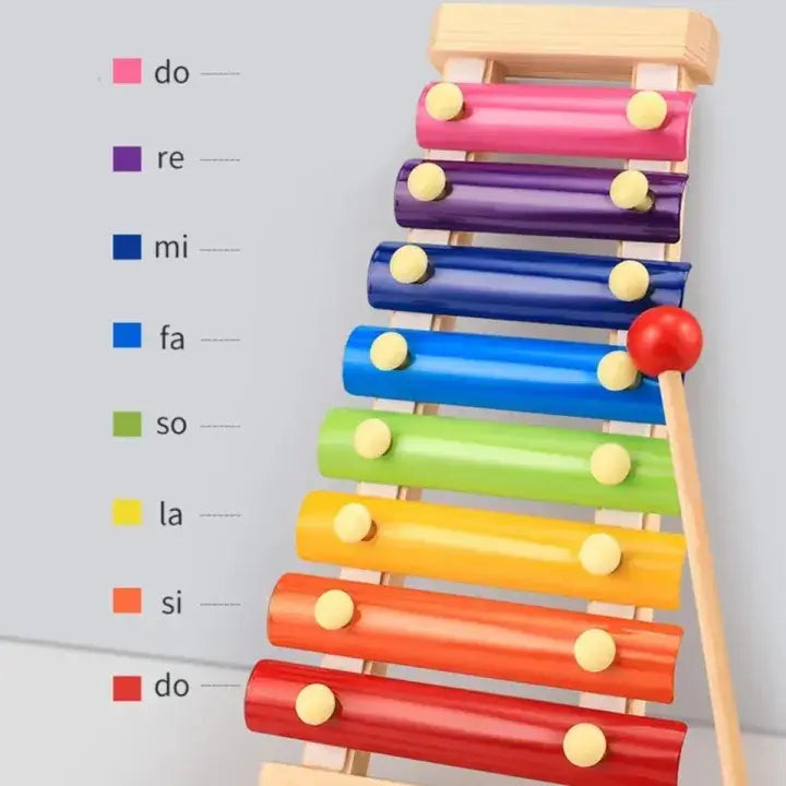 🎵 Montessori Wooden Xylophone – 8-Tone Musical Toy for Toddlers