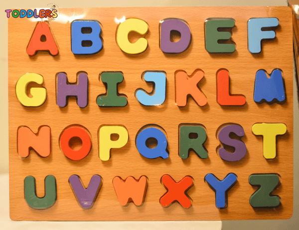 🧠 Educational Wooden Puzzle Set – Capital & Small Letters + Numbers + Arabic Letters